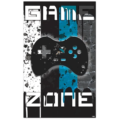 San Jose Sharks 11" x 19" Grunge Wall Art