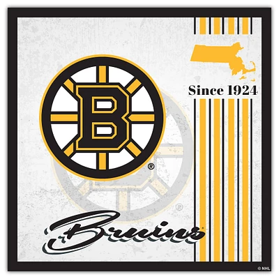 Boston Bruins 10" x 10" Greatest Hits Team Sign