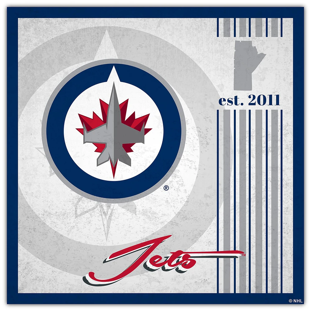 Winnipeg Jets 10" x 10" Greatest Hits Team Sign