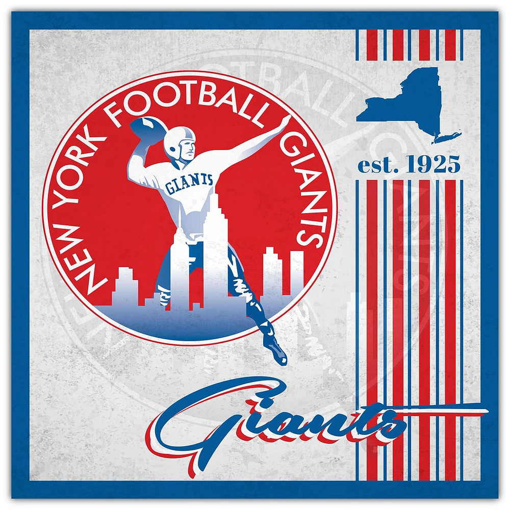 New York Giants 10" x 10" Greatest Hits Team Sign