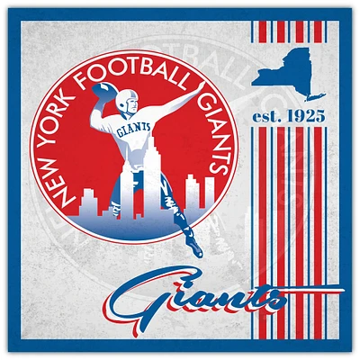 New York Giants 10" x 10" Greatest Hits Team Sign