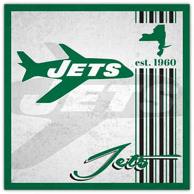 New York Jets 10" x 10" Greatest Hits Team Sign