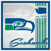 Seattle Seahawks 10" x 10" Greatest Hits Team Sign