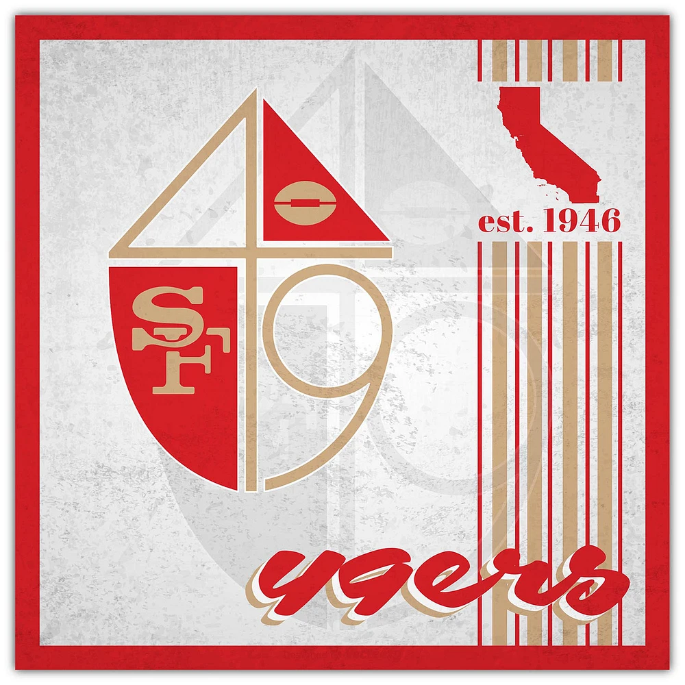San Francisco 49ers 10" x 10" Greatest Hits Team Sign