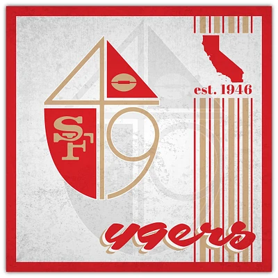San Francisco 49ers 10" x 10" Greatest Hits Team Sign