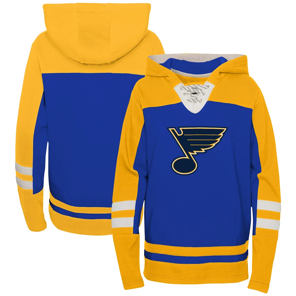 Preschool Blue St. Louis Blues Ageless Revisited Lace-Up V-Neck Pullover Hoodie