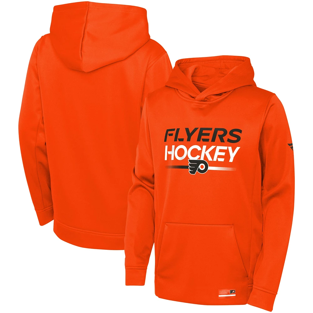 Youth Fanatics Orange Philadelphia Flyers Authentic Pro Pullover Hoodie