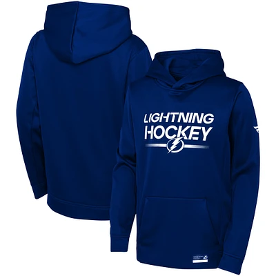 Youth Fanatics Blue Tampa Bay Lightning Authentic Pro Pullover Hoodie