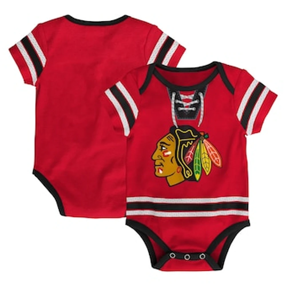 Infant Red Chicago Blackhawks Hockey Jersey Bodysuit