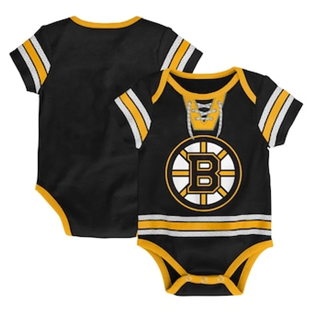 Infant Black Boston Bruins Hockey Jersey Bodysuit