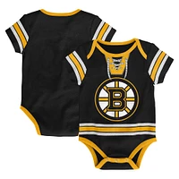 Infant Black Boston Bruins Hockey Jersey Bodysuit