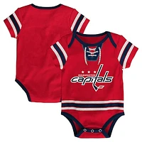 Infant Red Washington Capitals Hockey Jersey Bodysuit