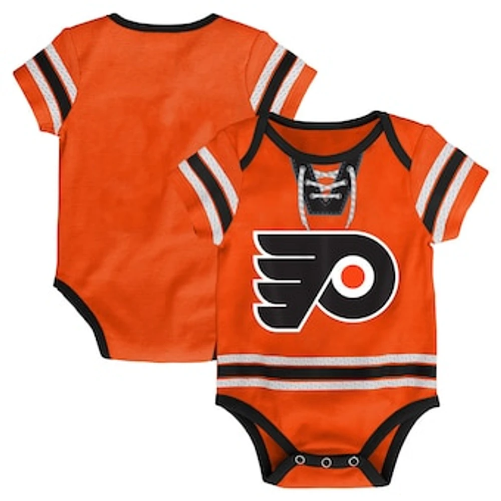 Infant Orange Philadelphia Flyers Hockey Jersey Bodysuit