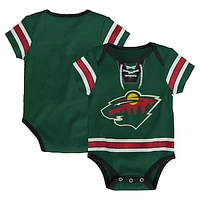 Infant Green Minnesota Wild Hockey Jersey Bodysuit