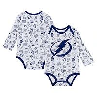 Infant White Tampa Bay Lightning Dynamic Defender Long Sleeve Bodysuit