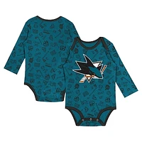 Infant Teal San Jose Sharks Dynamic Defender Long Sleeve Bodysuit