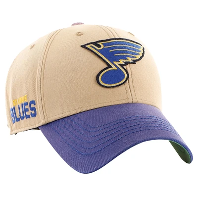 Men's '47 Khaki/Blue St. Louis Blues Dusted Sedgwick MVP Adjustable Hat