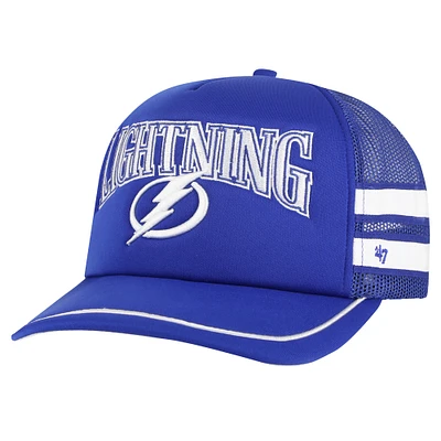 Men's '47 Blue Tampa Bay Lightning Sideband Stripes Trucker Snapback Hat