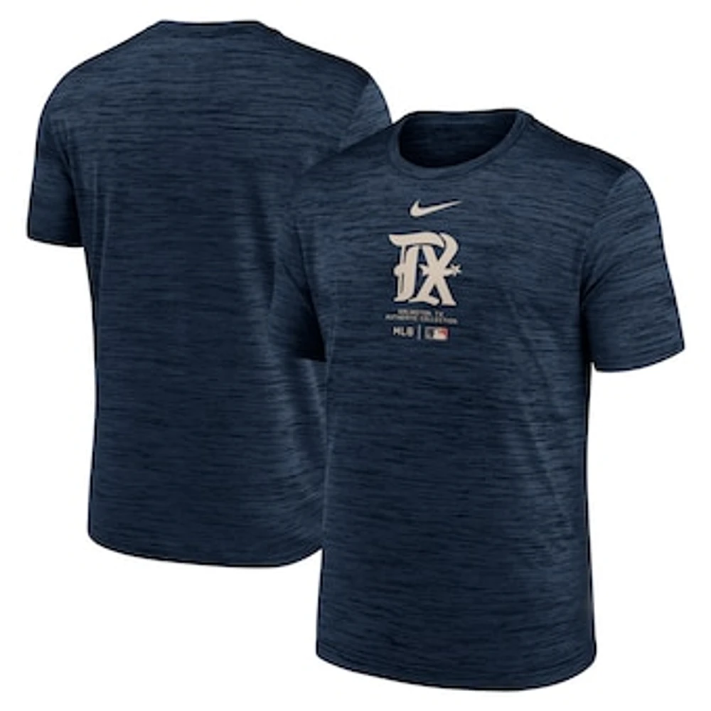 Men's Nike Navy Texas Rangers Authentic Collection City Connect Velocity Performance T-Shirt