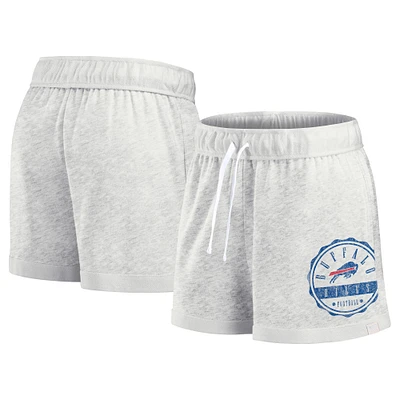 Women's Fanatics Oatmeal Buffalo Bills Vintage Badge Shorts