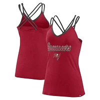 Women's Fanatics Red Tampa Bay Buccaneers Go For It Strappy Crossback Tank Top