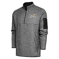 Men's Antigua Heather Akron RubberDucks Fortune Quarter-Zip Pullover Jacket