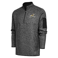 Men's Antigua Heather Akron RubberDucks Fortune Quarter-Zip Pullover Jacket