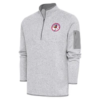 Men's Antigua Heather Buffalo Bisons Fortune Quarter-Zip Pullover Jacket