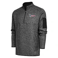 Men's Antigua Heather Frisco RoughRiders Fortune Quarter-Zip Pullover Jacket