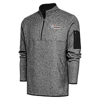 Men's Antigua Heather Inland Empire 66ers Fortune Quarter-Zip Pullover Jacket
