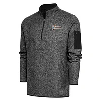 Men's Antigua Heather Inland Empire 66ers Fortune Quarter-Zip Pullover Jacket