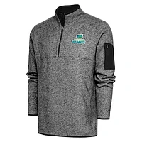 Men's Antigua Heather Lynchburg Hillcats Fortune Quarter-Zip Pullover Jacket