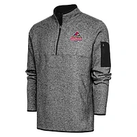 Men's Antigua Heather Memphis Redbirds Fortune Quarter-Zip Pullover Jacket