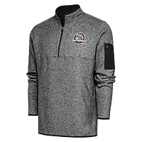 Men's Antigua Heather Midland Rockhounds Fortune Quarter-Zip Pullover Jacket