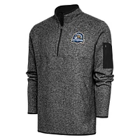 Men's Antigua Heather Midland Rockhounds Fortune Quarter-Zip Pullover Jacket