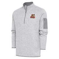 Men's Antigua Heather Modesto Nuts Fortune Quarter-Zip Pullover Jacket