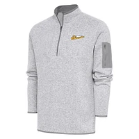 Men's Antigua Heather Montgomery Biscuits Fortune Quarter-Zip Pullover Jacket