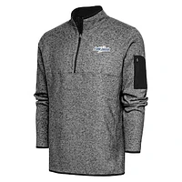 Men's Antigua Heather Omaha Storm Chasers Fortune Quarter-Zip Pullover Jacket