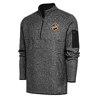 Men's Antigua Heather Peoria Chiefs Fortune Quarter-Zip Pullover Jacket