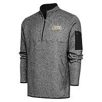 Men's Antigua Heather Salt Lake Bees Fortune Quarter-Zip Pullover Jacket