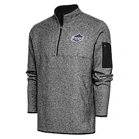 Men's Antigua Heather San Antonio Missions Fortune Quarter-Zip Pullover Jacket