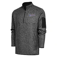 Men's Antigua Heather Tacoma Rainiers Fortune Quarter-Zip Pullover Jacket