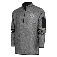 Men's Antigua Heather Tampa Tarpons Fortune Quarter-Zip Pullover Jacket