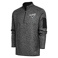 Men's Antigua Heather Tri-City Dust Devils Fortune Quarter-Zip Pullover Jacket