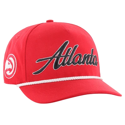 Men's '47  Red Atlanta Hawks Overhand Logo Hitch Adjustable Hat