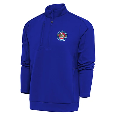 Men's Antigua  Royal Amarillo Sod Poodles Generation Quarter-Zip Pullover Top