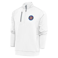 Men's Antigua  White Amarillo Sod Poodles Generation Quarter-Zip Pullover Top