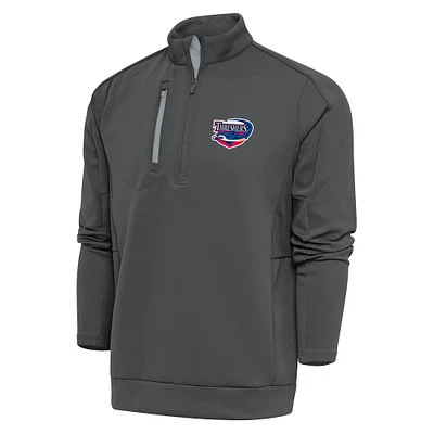 Men's Antigua  Pewter Clearwater Threshers Generation Quarter-Zip Pullover Top
