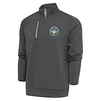 Men's Antigua  Pewter Columbia Fireflies Generation Quarter-Zip Pullover Top