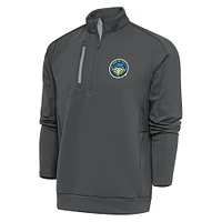 Men's Antigua  Pewter Columbia Fireflies Generation Quarter-Zip Pullover Top